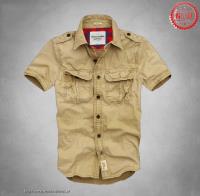 heren abercrombie fitch washed korte overhemd mid-khaki rood Overhemd Zara nbi5h938